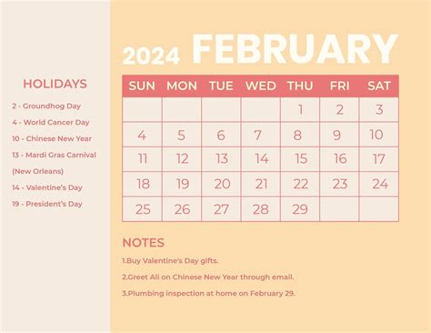 holidays in february 2024
